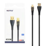 کابل شارژ فست آیفون NITU مدل NC321 - مشکی (گارانتی 18 ماه تعویض نیکان همراه)