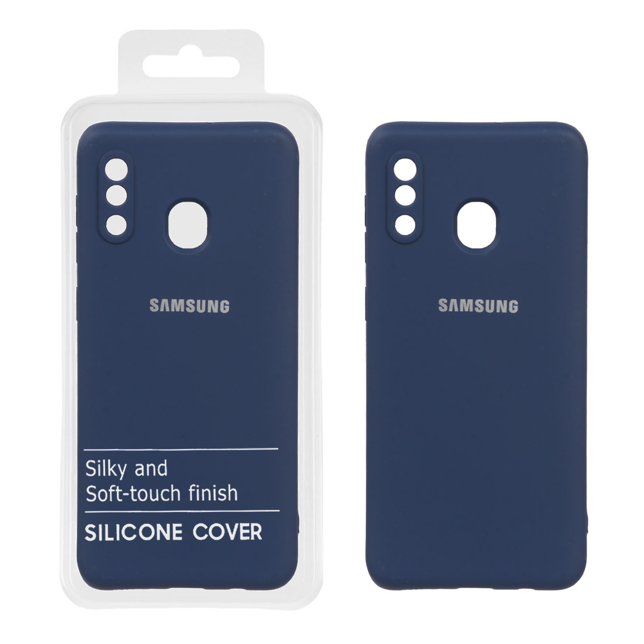 1149860 قاب نیو سیلیکون محافظ لنزدار RFF مدل Samsung Galaxy A30 / A20 - سرمه ای (پک دار) - تصویر 1