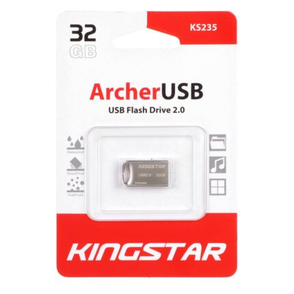 KingStar Archer KS235 USB2.0 Flash Memory - 32GB (گارانتی متین) نقره ای