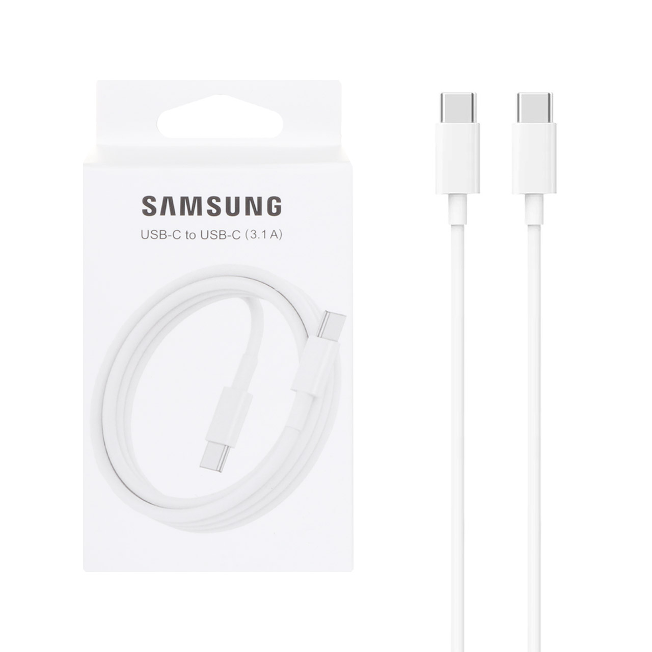1333630 کابل شارژ Samsung Type-C to Type-C 3.1A - سفید (پک دار) - SMO - تصویر 1