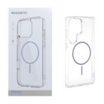 قاب اورجینال Magnetic دور ژله ای MagSafe مدل Samsung Galaxy S25 Ultra - بنفش روشن (پک دار)