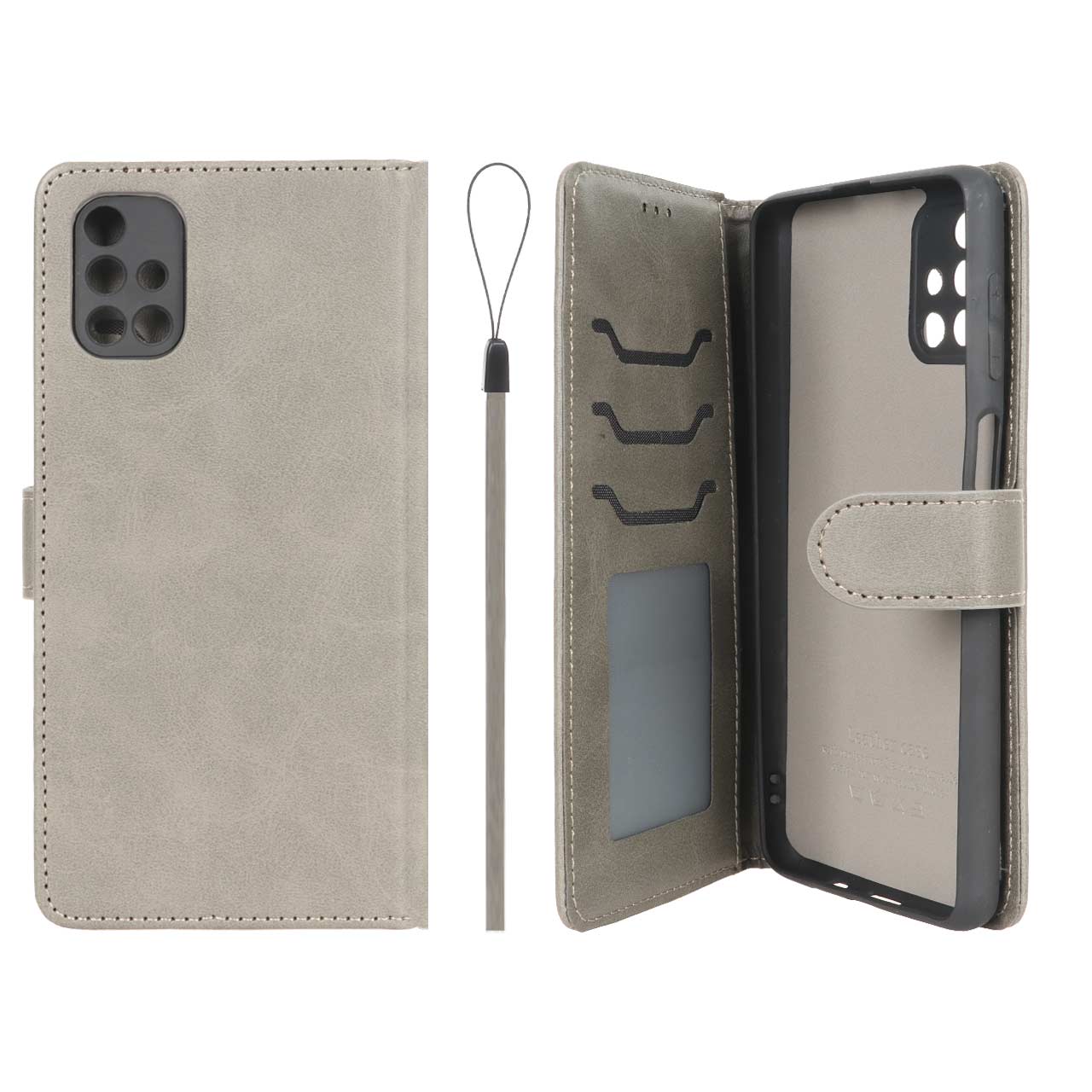 1630486 کیف موبایل مگنتی درجه یک داخل خز MNC Plus مدل Samsung Galaxy M51 - خاکستری - تصویر 1