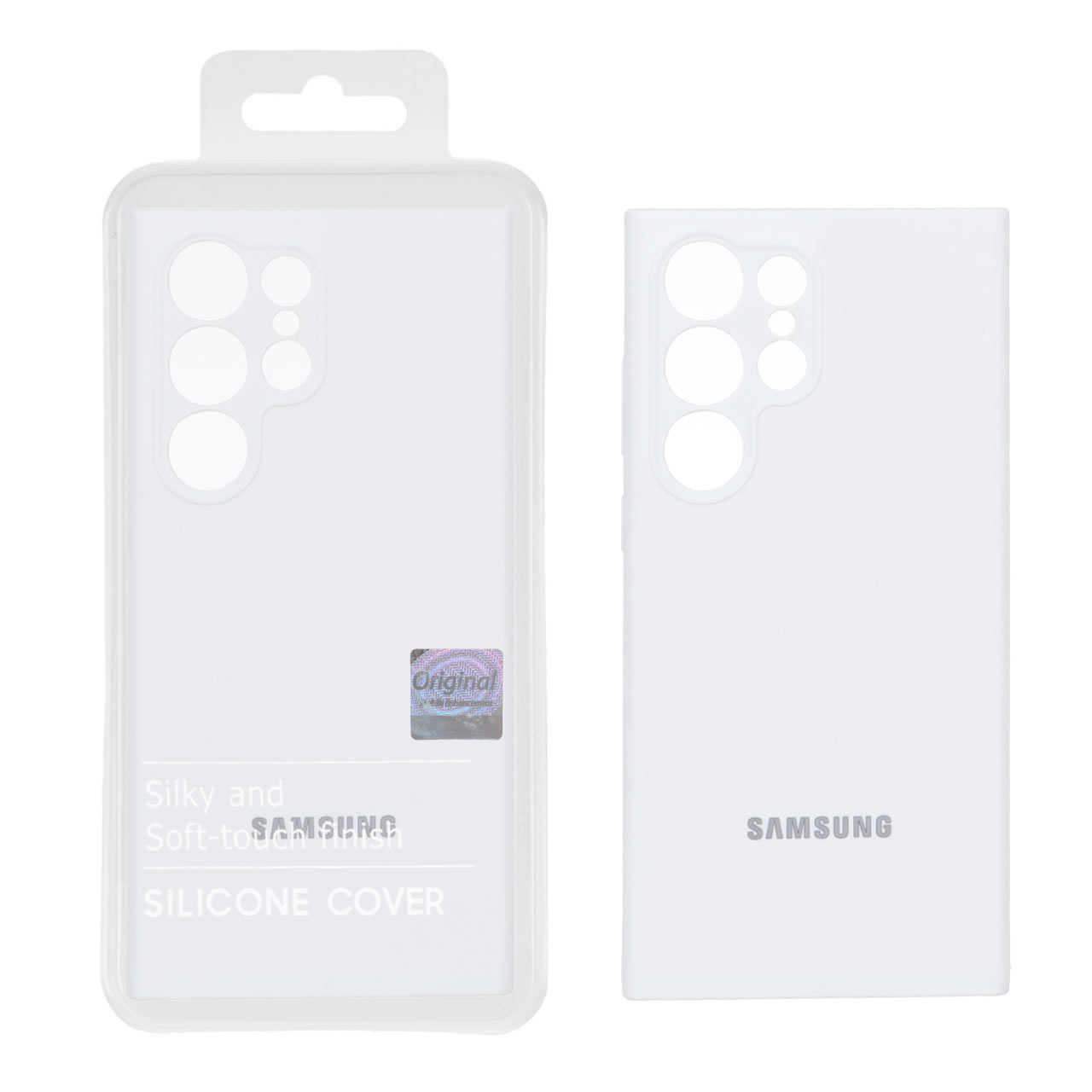 1651534 قاب سیلیکونی پاک کنی اورجینال Master Quality مدل Samsung Galaxy S23 Ultra - سفید (پک دار) - تصویر 1
