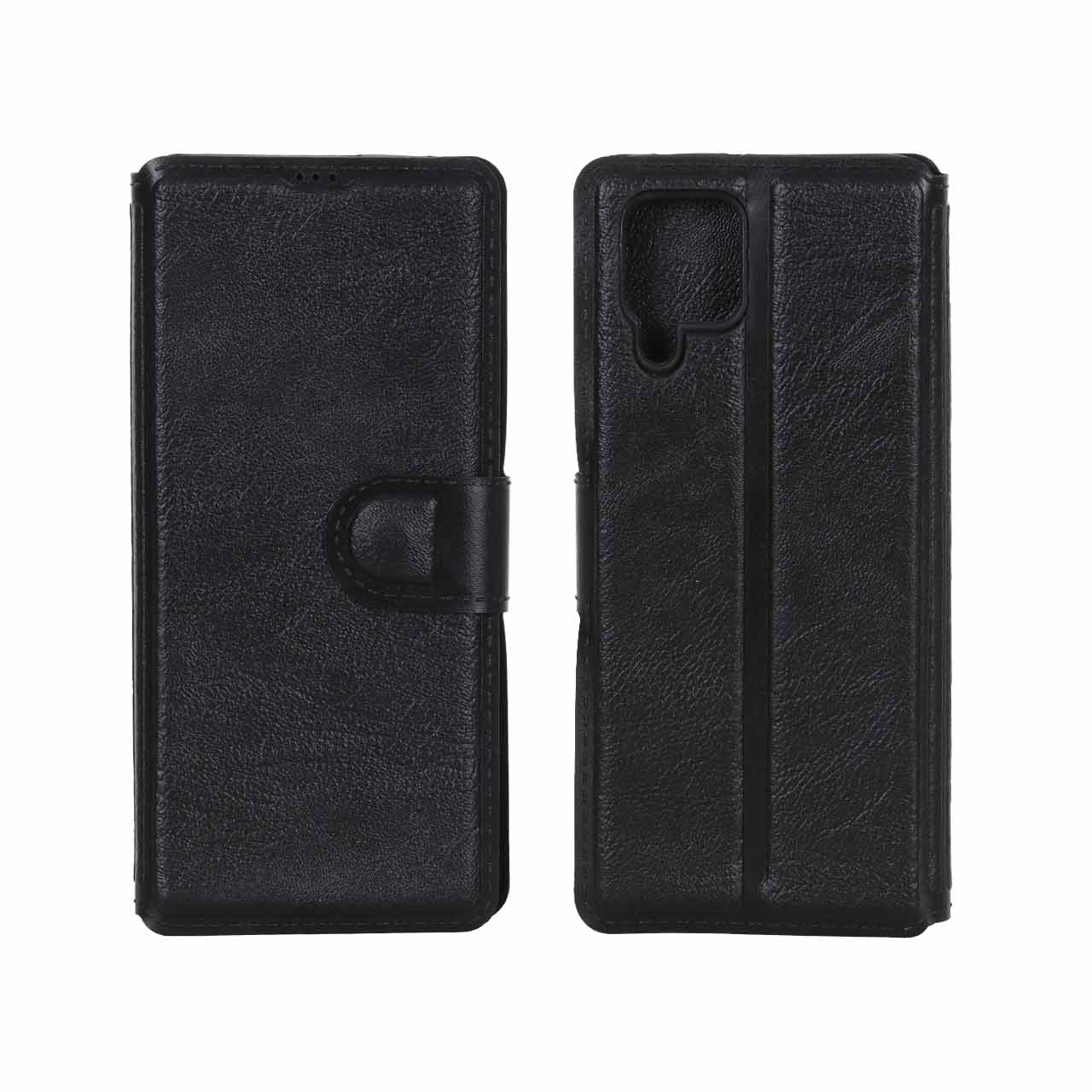 1677854 کیف موبایل چرمی مگنتی Samsung Galaxy A22 4G / M22 / M32 4G / F22 - مشکی - تصویر 1