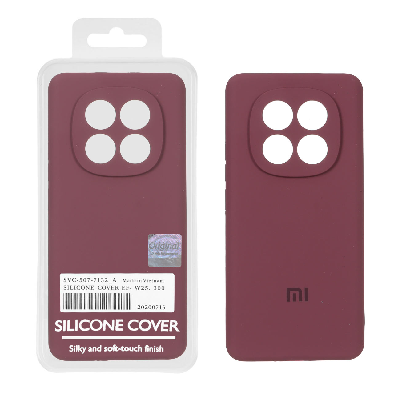 1697978 قاب سیلیکونی پاک کنی اورجینال Master Quality مدل Xiaomi Redmi Note 15 / Poco M8 5G - زرشکی (پک دار) - تصویر 1