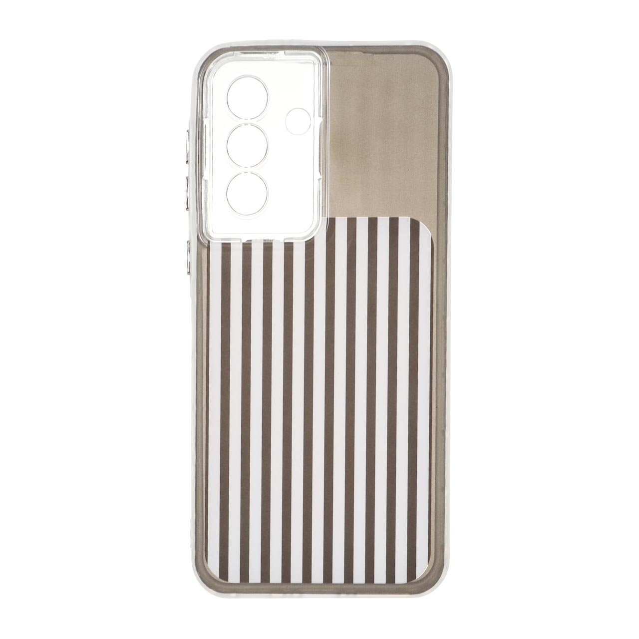 1713620 قاب مستطیلی Stripe لنز شفاف Samsung Galaxy A37 - مشکی - تصویر 1