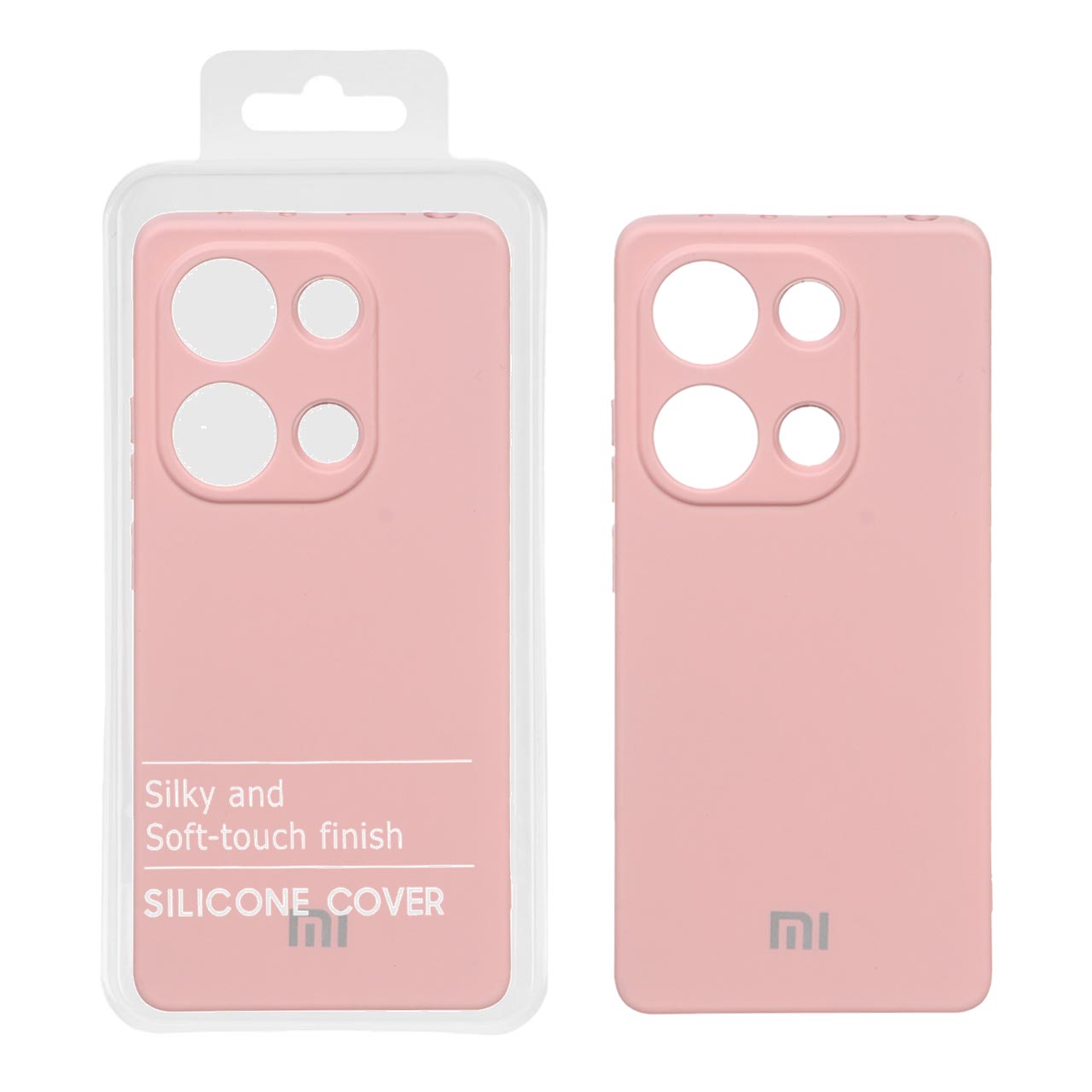 1081468 قاب نیو سیلیکون محافظ لنزدار RFF مدل Xiaomi Redmi Note 14S / Note 13 Pro 4G / M6 Pro 4G - صورتی کرم(پک دار) - تصویر 1