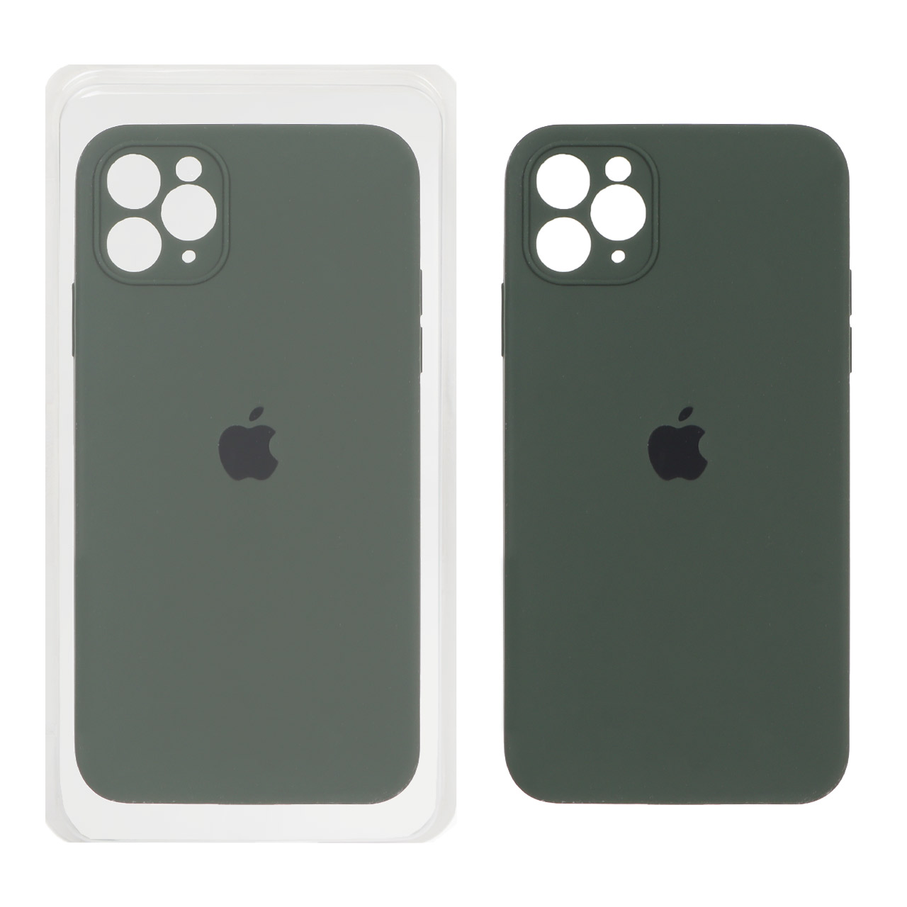 1187936 قاب سیلیکونی پاک کنی محافظ لنزدار اورجینال Apple iPhone 11 Pro Max - سبز تیره (پک اصلی) - تصویر 1