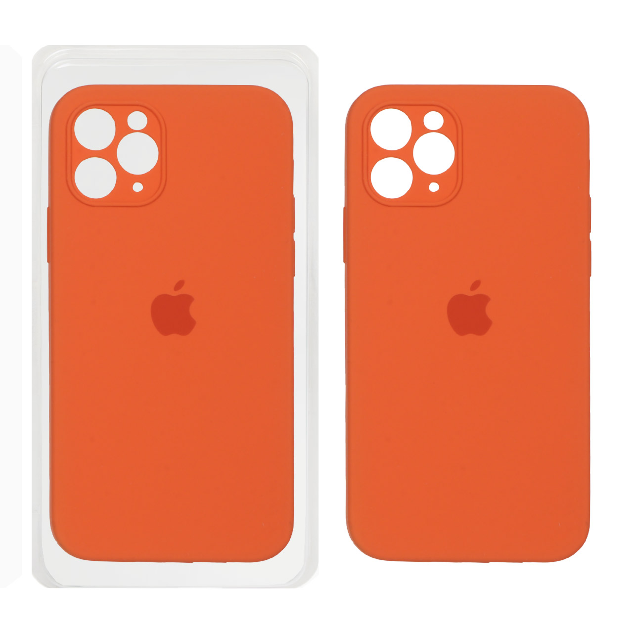 1188004 قاب سیلیکونی پاک کنی محافظ لنزدار اورجینال Apple iPhone 11 Pro - نارنجی (پک اصلی) - تصویر 1