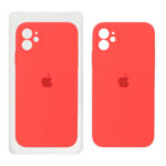 قاب سیلیکونی پاک کنی محافظ لنزدار اورجینال Apple iPhone 11 - مرجانی (پک اصلی)