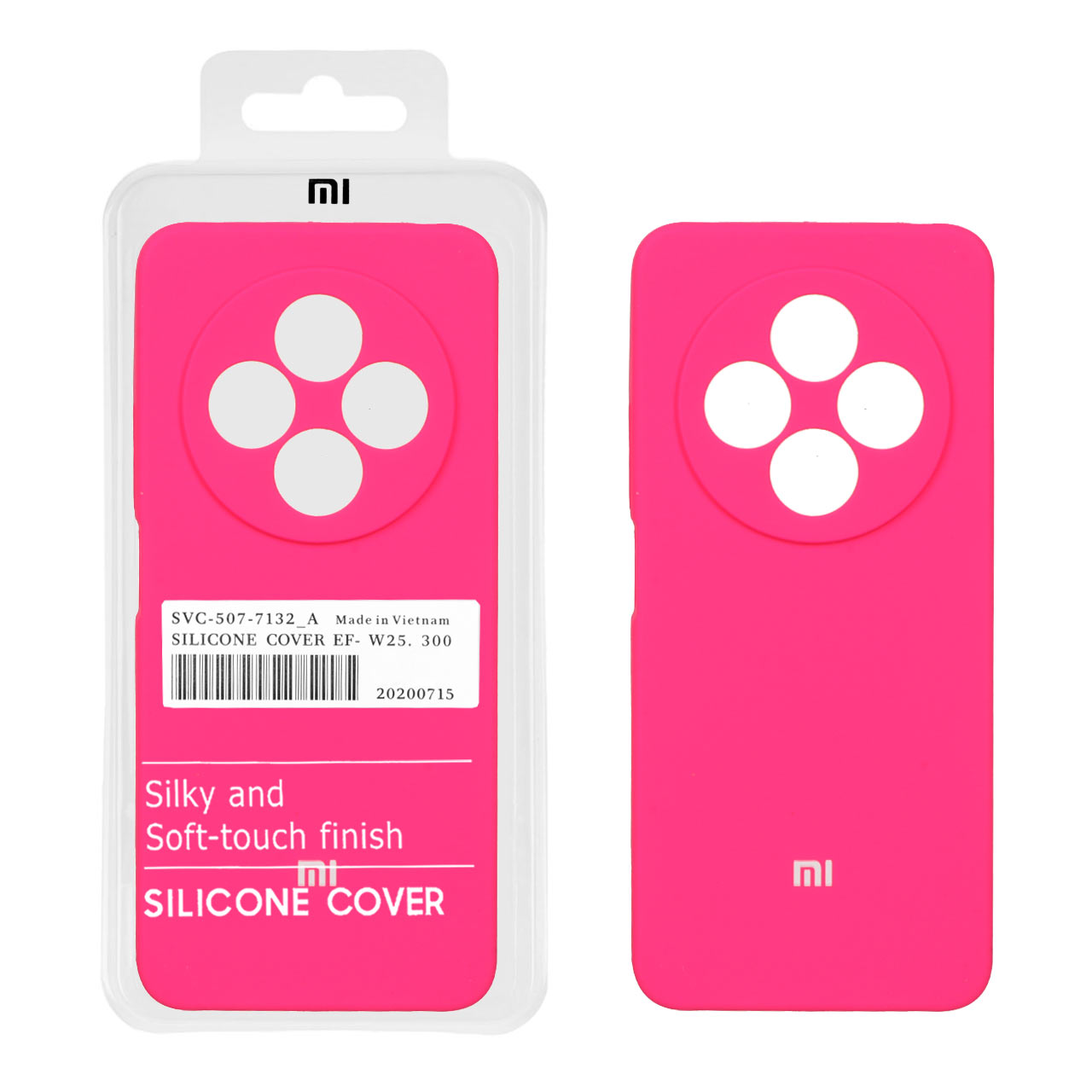 1306724 قاب سیلیکونی پاک کنی اورجینال درجه یک Xiaomi Redmi 14C / Redmi A3 Pro / Redmi A4 / Poco C75 - صورتی فانتزی (پک دار) - تصویر 1
