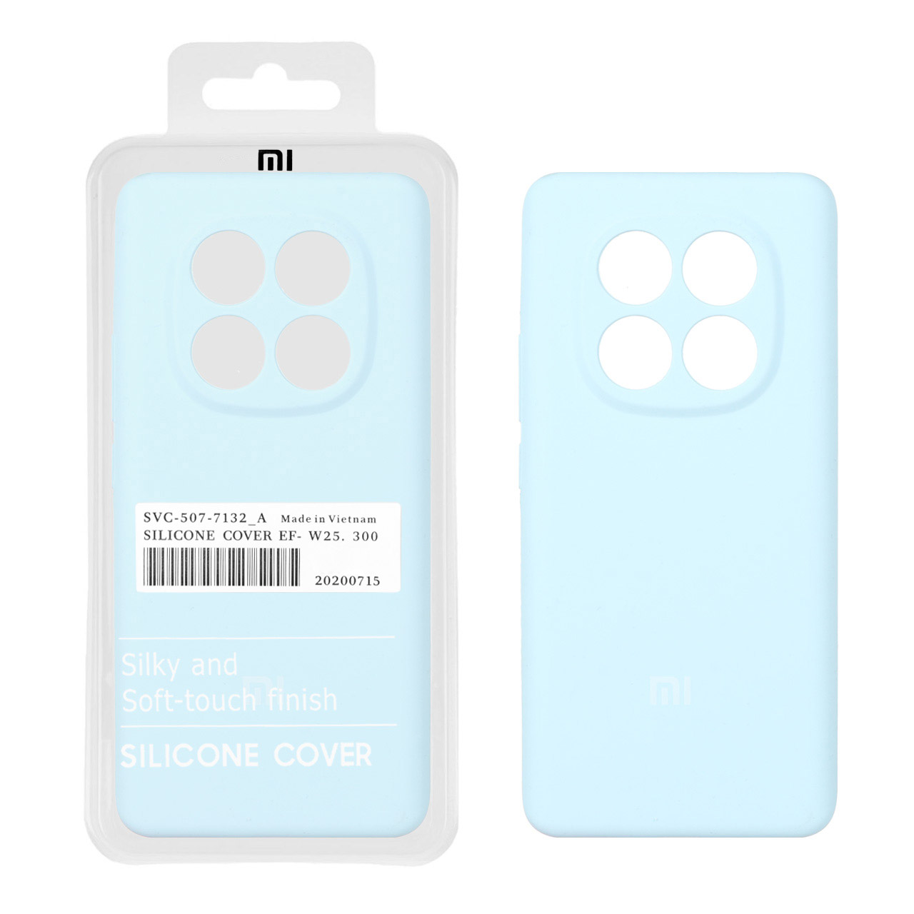1409716 قاب سیلیکونی پاک کنی اورجینال درجه یک Xiaomi Redmi Note 14 Pro 5G / Redmi Note 14 Pro Plus 5G / Poco X7 5G - آبی آسمانی (پک دار) - تصویر 1