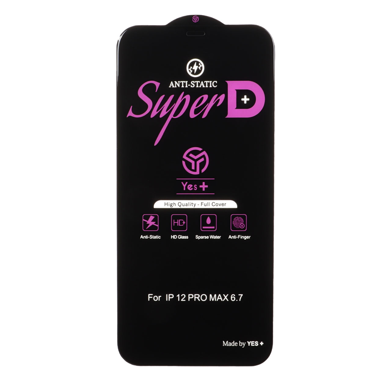 1513202 محافظ صفحه نمایش شیشه ای Super D Anti Static Yes Plus مدل Apple iPhone 12 Pro Max - تصویر 1