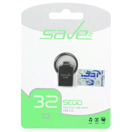 فلش مموری Save it USB2.0 مدل SEGO ظرفیت 32GB - خاکستری (گارانتی مادام العمر آی تین)