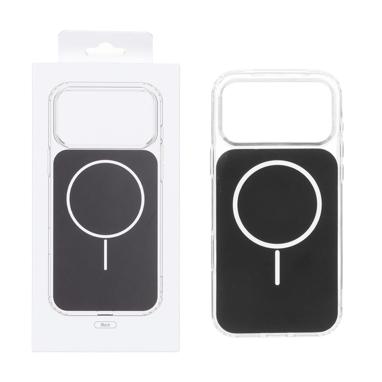 1669870 قاب پشت رنگی دور ژله ای با قابلیت شارژ MagSafe مدل Apple iPhone 17 Pro / iPhone 18 Pro - مشکی (پک دار) - تصویر 1
