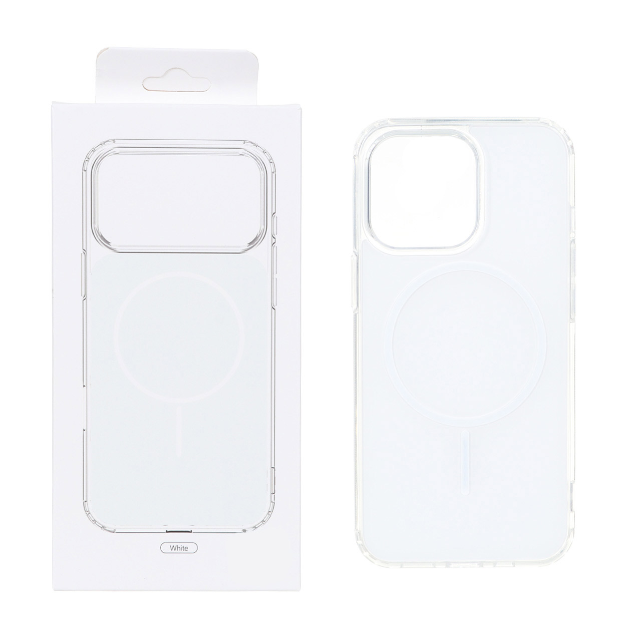 1669898 قاب پشت رنگی دور ژله ای با قابلیت شارژ MagSafe مدل Apple iPhone 14 Pro Max - سفید (پک دار) - تصویر 1