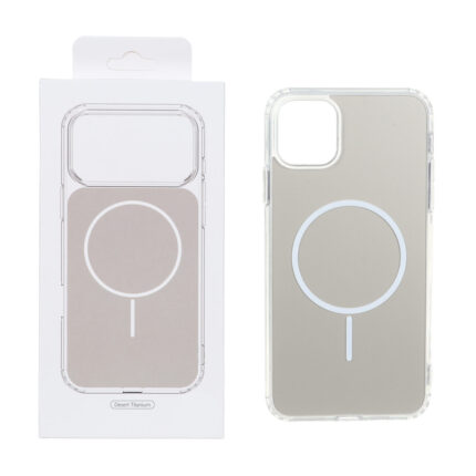 قاب پشت رنگی دور ژله ای با قابلیت شارژ MagSafe مدل Apple iPhone 11 Pro Max - صحرایی (پک دار)