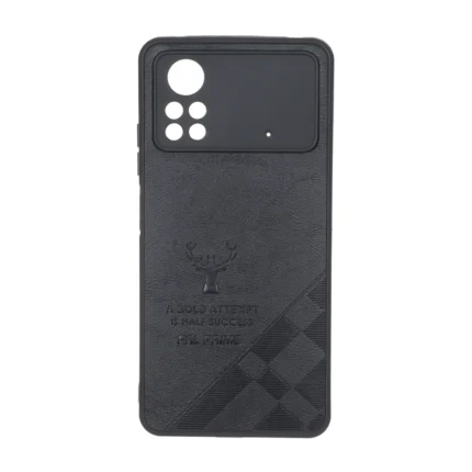قاب طرح چرم گوزنی Pal Prime مدل Xiaomi Poco X4 Pro - مشکی