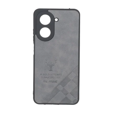 قاب طرح چرم گوزنی Pal Prime مدل Xiaomi Redmi A5 / Poco C71 - خاکستری