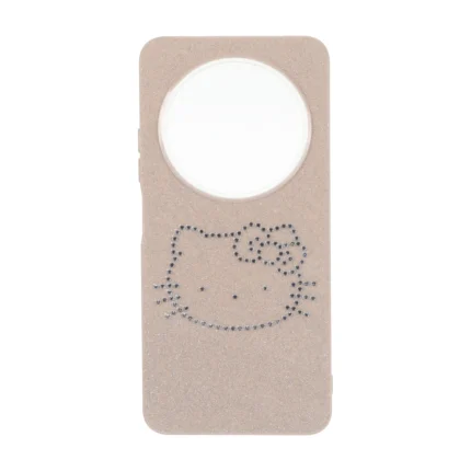 قاب اکلیلی Kitty نگین دار Xiaomi Redmi 14C / Redmi A3 Pro / Redmi A4 / Poco C75 - نسکافه ای