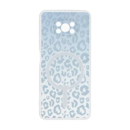 قاب ژله ای پلنگی طرح مگ سیف دور مات محافظ لنزدار Xiaomi Poco X3 / Poco X3 Pro / Poco X3 NFC - خاکستری
