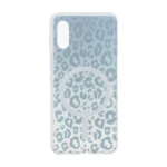 قاب ژله ای پلنگی طرح مگ سیف دور مات محافظ لنزدار Samsung Galaxy A02 / M02 - خاکستری