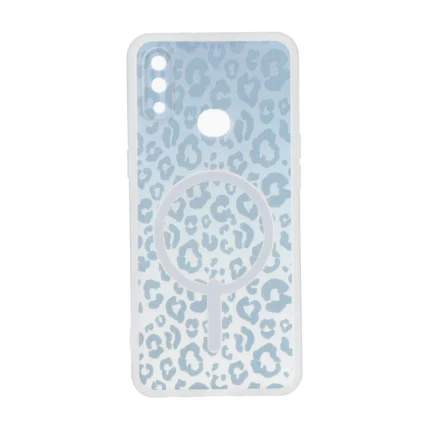 قاب ژله ای پلنگی طرح مگ سیف دور مات محافظ لنزدار Samsung Galaxy A10s - خاکستری