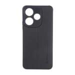 قاب Puloka طرح چرم دوخت دار محافظ لنزدار Xiaomi Redmi 13X / Redmi 13 4G / Poco M6 4G - مشکی