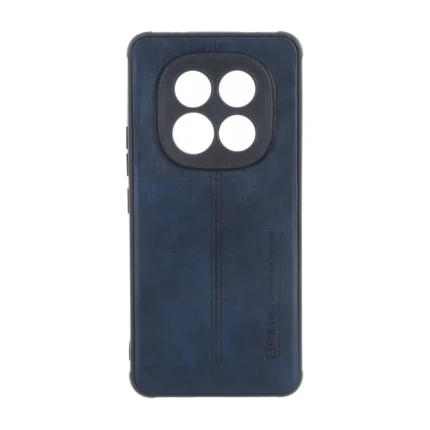 قاب Puloka طرح چرم دوخت دار محافظ لنزدار Xiaomi Redmi Note 15 Pro 4G - سرمه ای