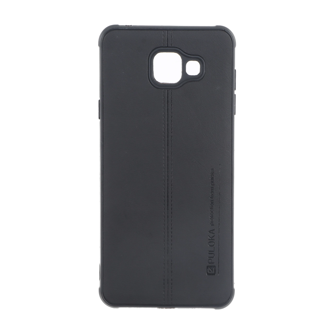 4642516 قاب Puloka طرح چرم دوخت دار محافظ لنزدار Samsung Galaxy A710 / A7 (2016) - مشکی - تصویر 1