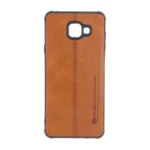 قاب Puloka طرح چرم دوخت دار محافظ لنزدار Samsung Galaxy A710 / A7 (2016) - قهوه ای