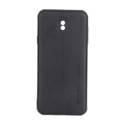 قاب Puloka طرح چرم دوخت دار محافظ لنزدار Samsung Galaxy J7 Pro / J730 - مشکی