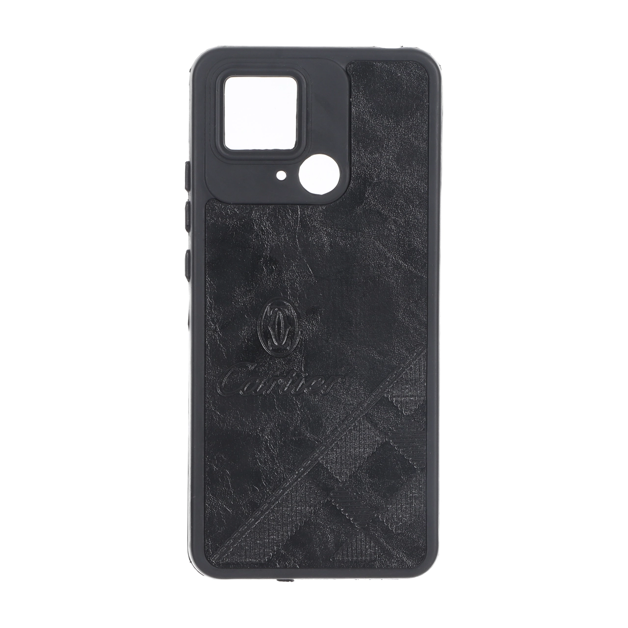 4645096 قاب طرح چرم Cartier محافظ لنزدار Xiaomi Redmi 10C / Redmi 10 Power / Poco C40 - مشکی - تصویر 1