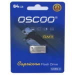 فلش مموری OSCOO USB2.0 مدل RM11 ظرفیت 64 گیگابایت - نقره ای (گارانتی سورین)