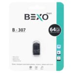 فلش مموری BEXO USB2.0 مدل B-307 ظرفیت 64GB - مشکی (گارانتی داده پردازی آواتک)