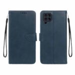کیف چرمی موبایل مگنتی محافظ لنزدار Samsung Galaxy A12 / M12 / F12 - سرمه ای