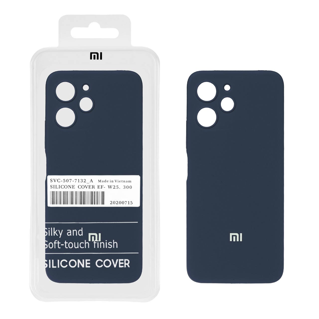 1066706 قاب سیلیکونی پاک کنی اورجینال درجه یک Xiaomi Redmi 12 / Poco M6 Pro 5G - سرمه ای (پک دار) - تصویر 1