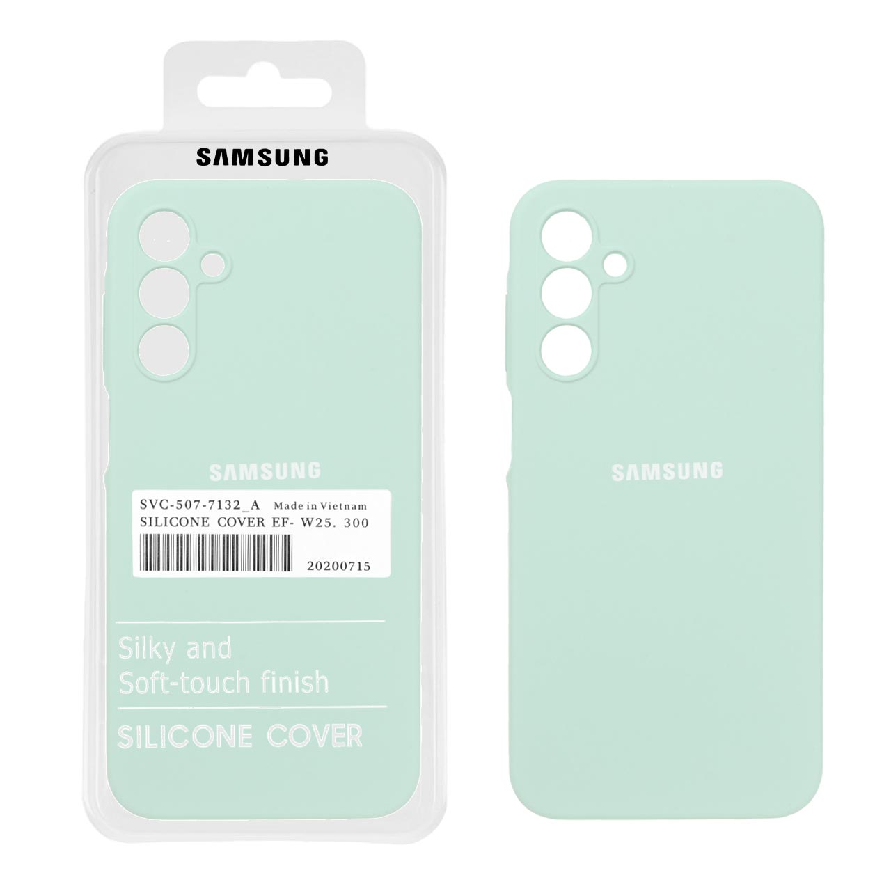 1189834 قاب سیلیکونی پاک کنی اورجینال درجه یک Samsung Galaxy A15 - سبز روشن (پک دار) - تصویر 1