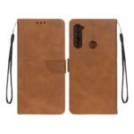 کیف چرمی موبایل مگنتی محافظ لنزدار Xiaomi Redmi Note 8 - عسلی