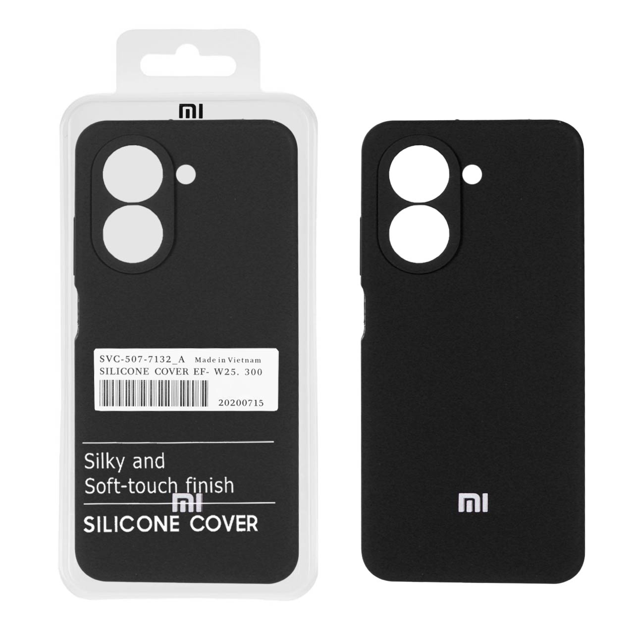 1506908 قاب سیلیکونی پاک کنی اورجینال درجه یک Xiaomi Redmi A5 / Poco C71 - مشکی (پک دار) - تصویر 1