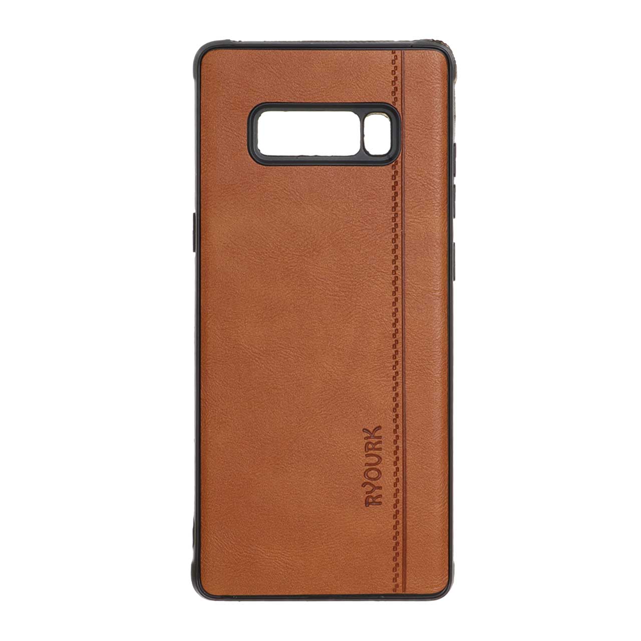 1512312 قاب طرح چرم RYOURK مدل Samsung Galaxy Note 8 - عسلی - تصویر 1