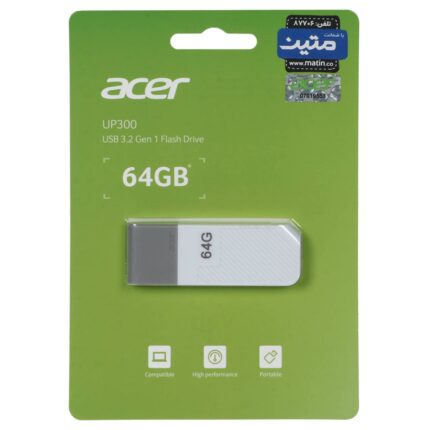 Acer UP300 USB 3.2 Flash Memory - 64GB - سفید (گارانتی متین)
