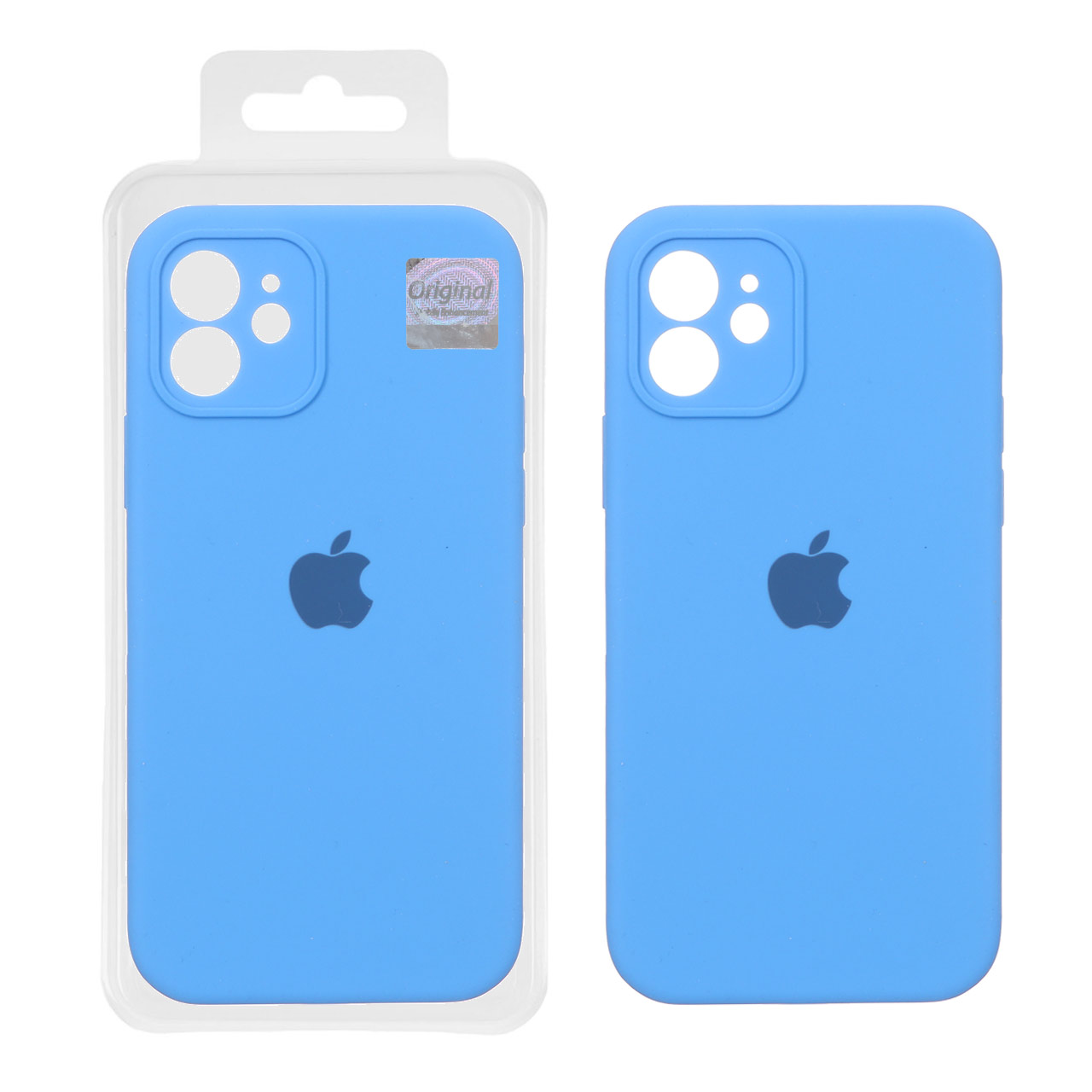 1608166 قاب سیلیکونی پاک کنی اورجینال Master Quality مدل Apple iPhone 12 - آبی (پک دار) - تصویر 1