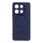 قاب شطرنجی طرح مگ سیف محافظ لنزدار Xiaomi Redmi Note 13 4G - سرمه ای
