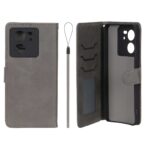 کیف موبایل مگنتی درجه یک داخل خز MNC Plus مدل Xiaomi Mi 13T / Mi 13T Pro - خاکستری