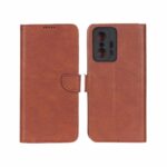 کیف چرمی موبایل مگنتی محافظ لنزدار KRF مدل Xiaomi Mi 11T / Mi 11T Pro - قهوه ای