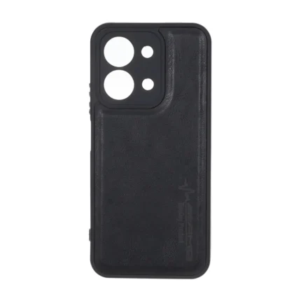 قاب طرح چرم AMG محافظ لنزدار نسخه گلوبال Xiaomi Redmi 15C / Poco C85 - مشکی