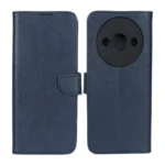 کیف چرمی موبایل مگنتی محافظ لنزدار KRF مدل Xiaomi Redmi A3 / A3x / Poco C61 - سرمه ای