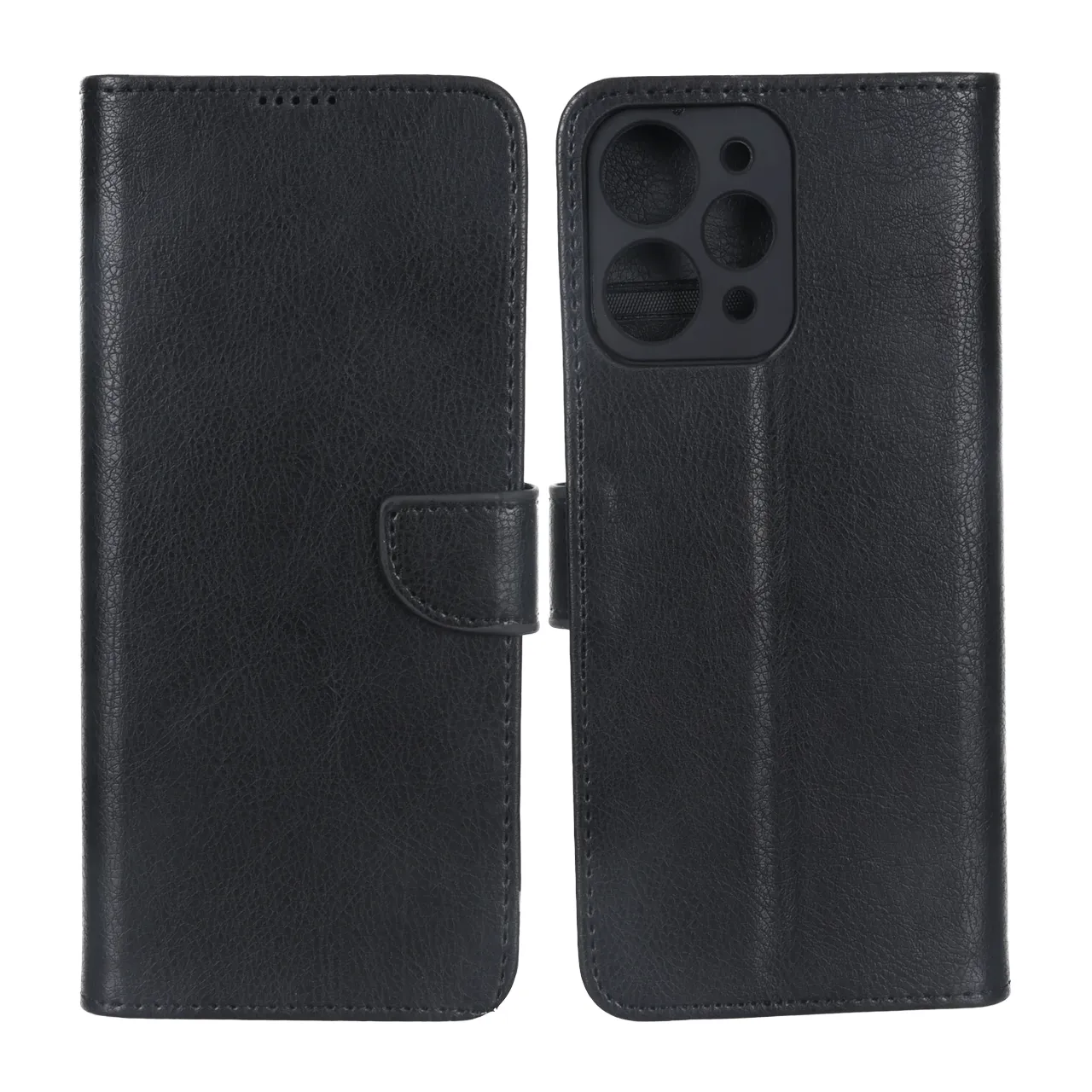 4600262 کیف چرمی موبایل مگنتی محافظ لنزدار KRF مدل Xiaomi Redmi 12 / Poco M6 Pro 5G - مشکی - تصویر 1