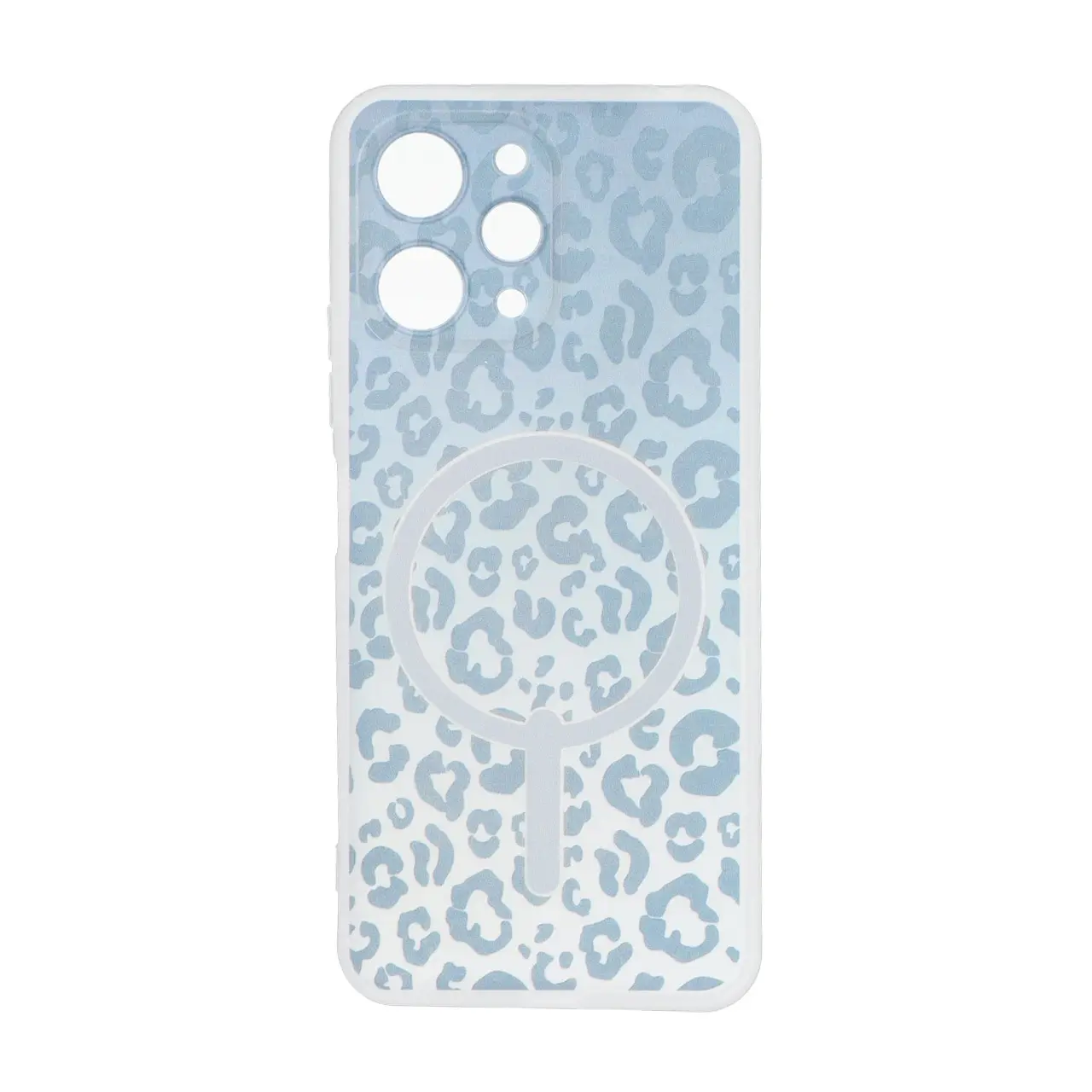 4630326 قاب ژله ای پلنگی طرح مگ سیف دور مات محافظ لنزدار Xiaomi Redmi 12 / Poco M6 Pro 5G - خاکستری - تصویر 1